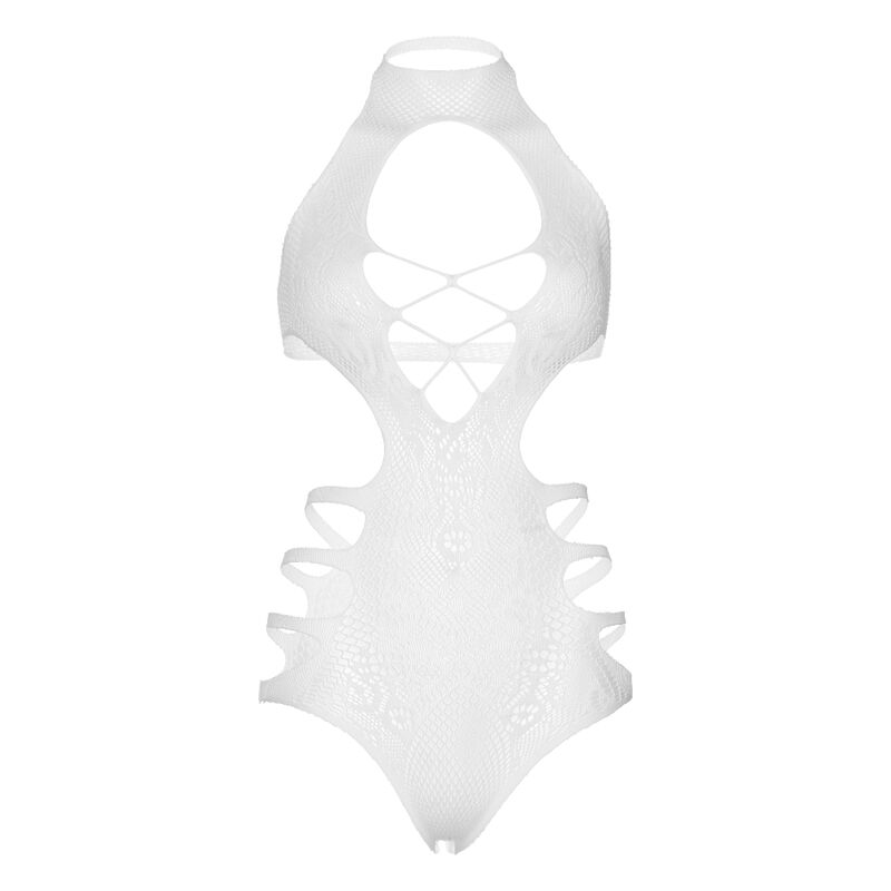 LEG AVENUE - BODY BRETELLES DÉCOUPÉE TAILLE UNIQUE - BLANC