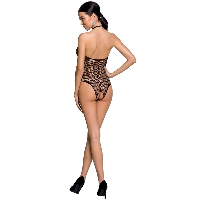 PASSION - FEMME BS087 BODYSTOCKING NOIR TAILLE UNIQUE