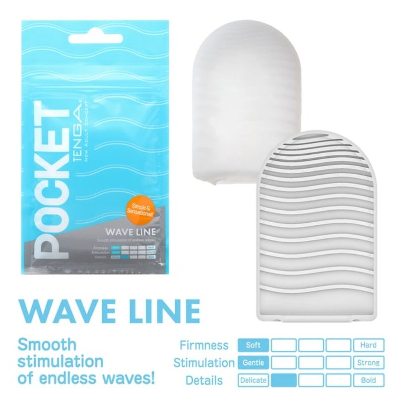 TENGA - MASTURBATEUR DE POCHE WAVE LINE