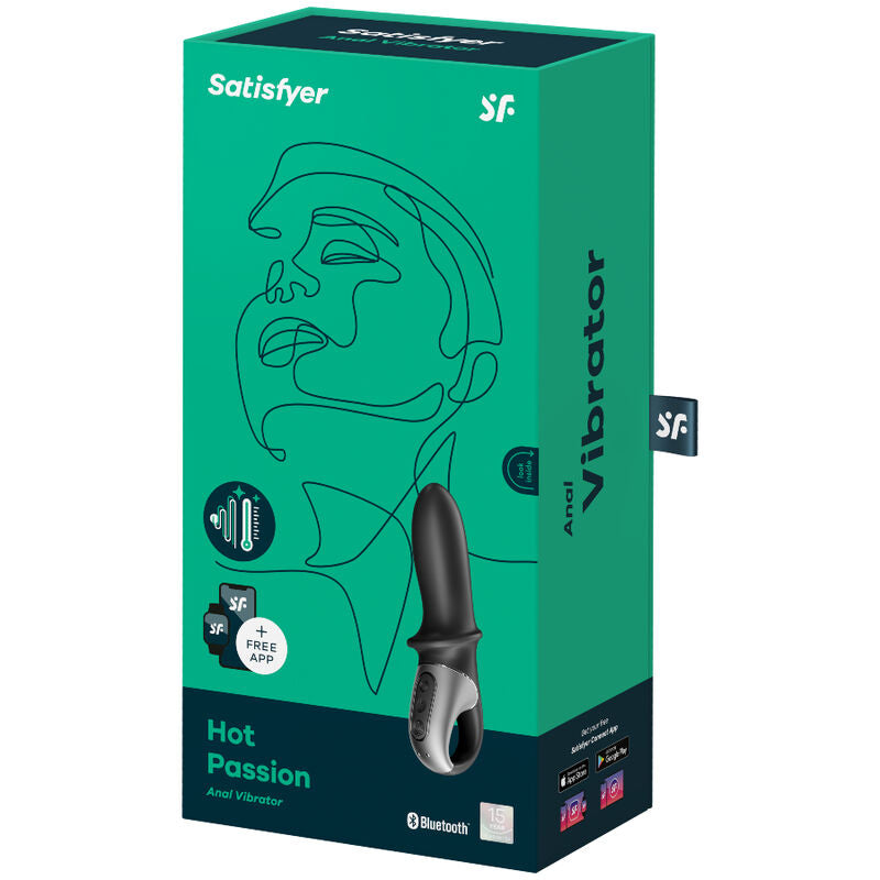 SATISFYER - APPLICATION DE VIBRATEUR ANAL HOT PASSION NOIR