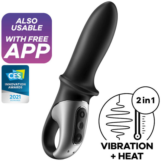 SATISFYER - APPLICATION DE VIBRATEUR ANAL HOT PASSION NOIR