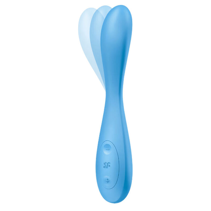 SATISFYER - APPLICATION MULTI VIBRATEUR G-SPOT FLEX 4+ BLEU