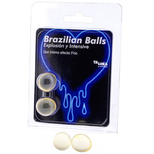 TALOKA - 2 BALLES BRÉSILIENNES GEL EXCITANT EFFET FROID & VIBRATION