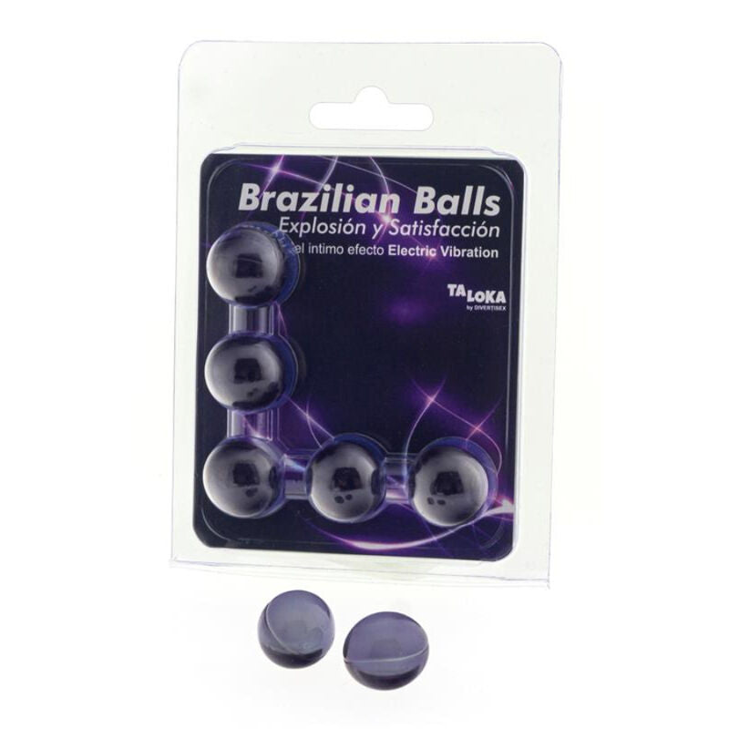 TALOKA - 5 BALLES BRÉSILIENNES EFFET VIBRANT ÉLECTRIQUE GEL EXCITANT