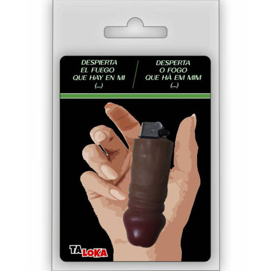 TALOKA - BRIQUET FANTASTIQUE EN FORME DE PÉNIS DE COULEUR MULATTO 100% RECHARGEABLE