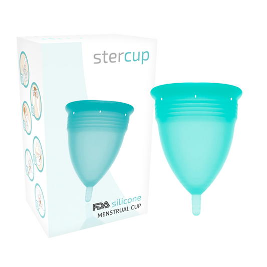 STERCUP - COUPE MENSTRUELLE EN SILICONE FDA AIGUE-MARINE - TAILLE L