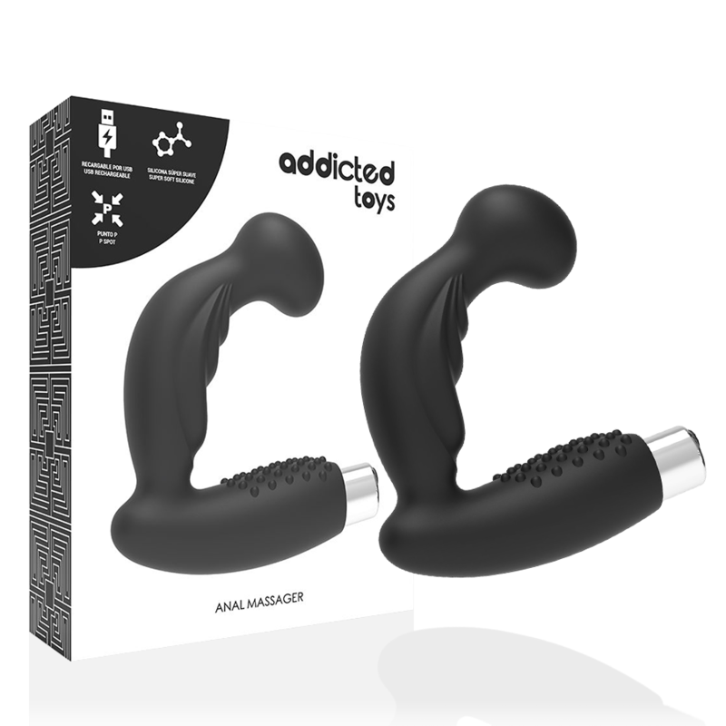 ADDICTED TOYS - VIBRATEUR PROSTATIQUE RECHARGEABLE MODÈLE 3 - NOIR