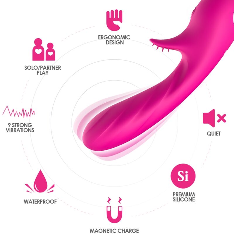 ARMONY - VIBRATEUR ROMANCE AVEC STIMULATEUR FUCHSIA