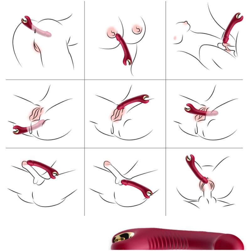 ARMONY - VIBRATEUR & ROTATEUR PRINCE DILDO ROUGE