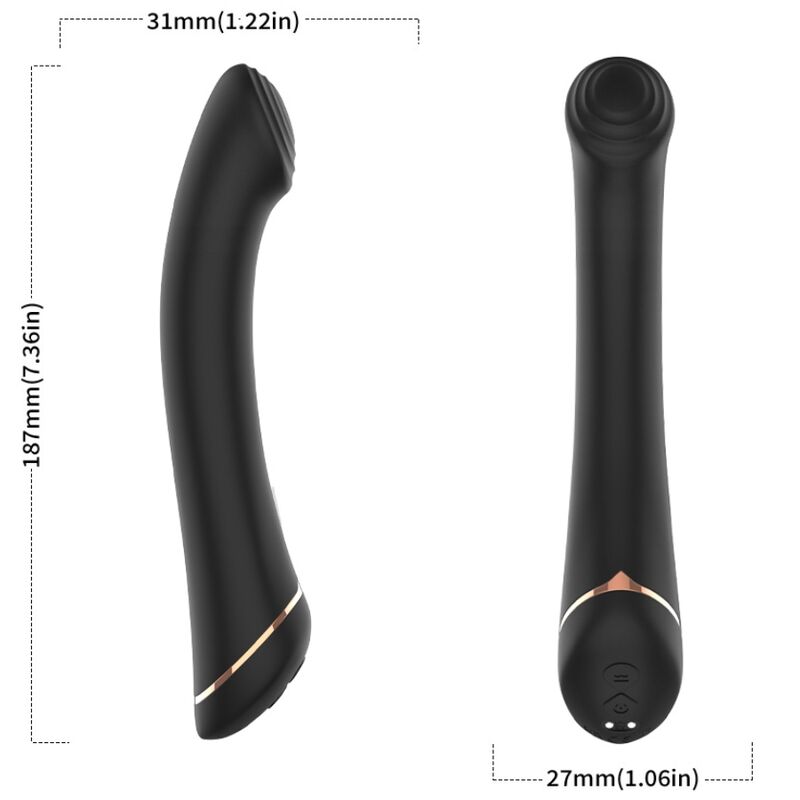 ARMONY - VIBRATEUR FALT HEAD SILICONE NOIR