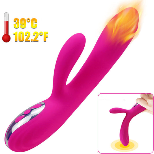 ARMONY - VIBRATEUR & STIMULATEUR FLEXIBLE  EFFET CHALEUR FUCHSIA