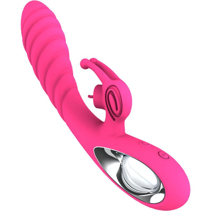 ARMONY - VIBRATEUR VICKY RABBIT AVEC LANGUE  ANNEAU DE TIRAGE FUCHSIA