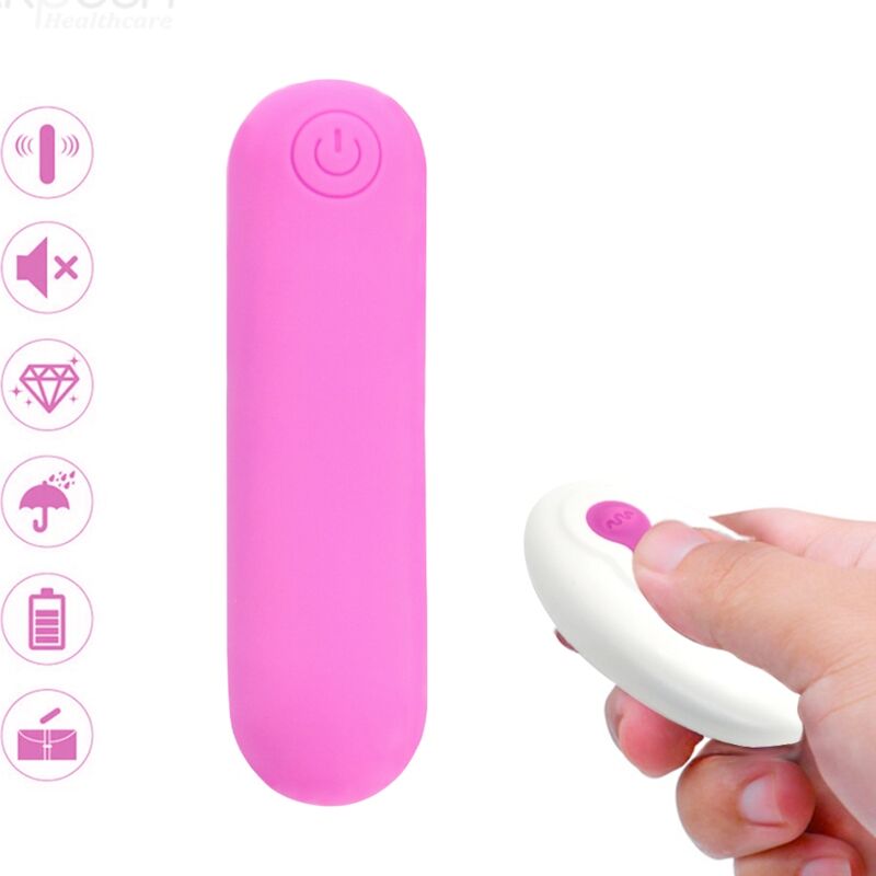 ARMONY - SPLASH JOLINE VIBRATEUR BULLET TÉLÉCOMMANDE EN SILICONE 10 VIBRATIONS 65 X 15 CM ROSE