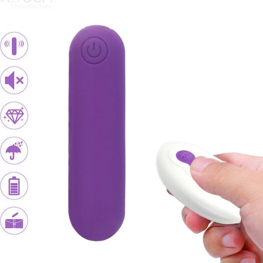 ARMONY - SPLASH JOLINE VIBRATEUR BULLET TÉLÉCOMMANDE EN SILICONE 10 VIBRATIONS 6.5 X 1.5 CM VIOLET