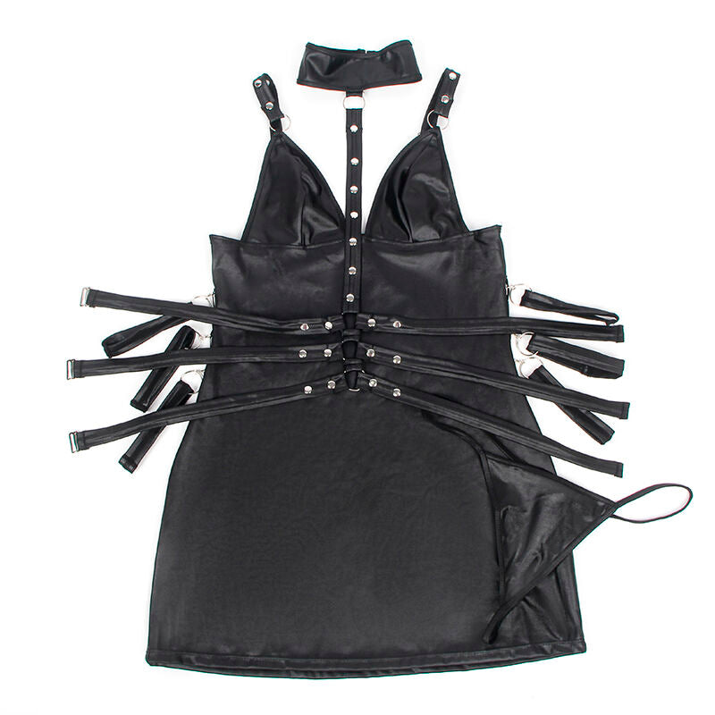 SUBBLIME - 954406 ROBE BONDAGE EN CUIR NOIR S/M