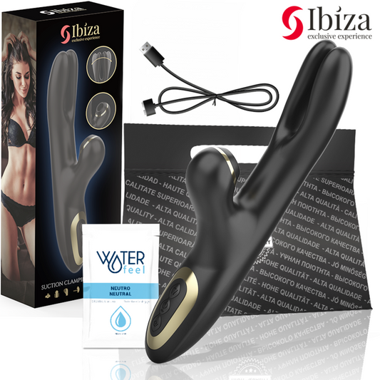 IBIZA - VIBRATEUR DOUBLE SERRAGE NOIR