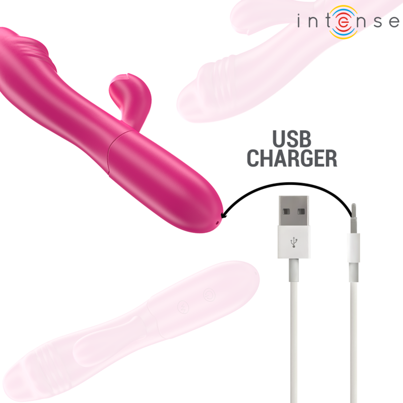 INTENSE - IVY VIBRATEUR FLEXIBLE 10 VIBRATIONS AVEC LANGUE STIMULANTE ROSE