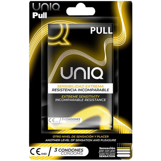 UNIQ - PULL PRESERVATIFS SANS LATEX AVEC BANDES 3 UNITES