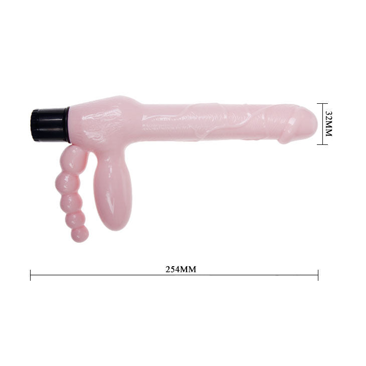 BAILE - HARNAIS SANS CORDE TPR AVEC VIBRATION ET STIMULATION ANAL 25.4 CM