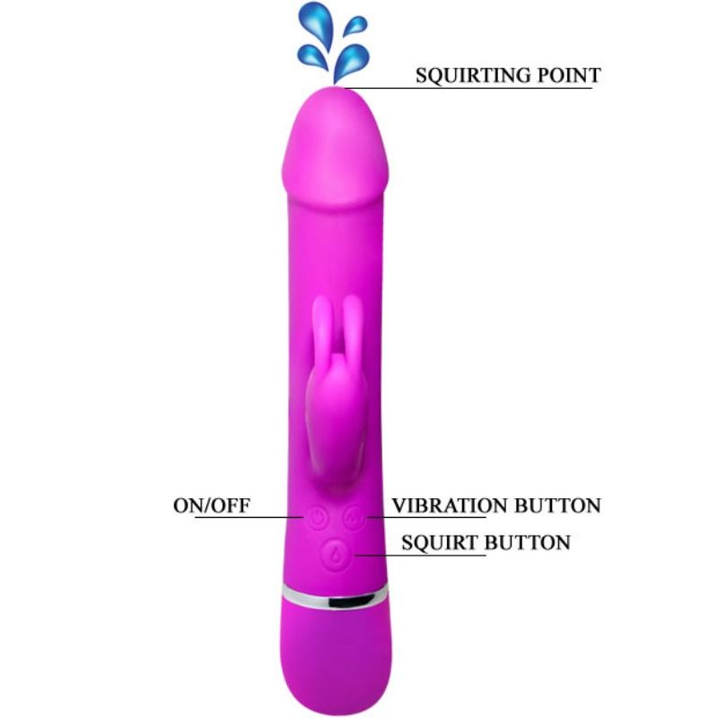 PRETTY LOVE - VIBRATEUR HENRY AVEC 12 MODES DE VIBRATION ET FONCTION SQUIRT