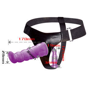 BAILE - HARNAIS ANAL ET VAGINAL FEMME LILAS GPOINT 17 CM