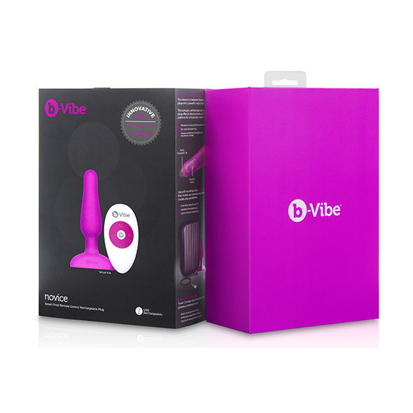 B-VIBE - NOVICE TÉLÉCOMMANDE PLUG ANAL FUCHSIA