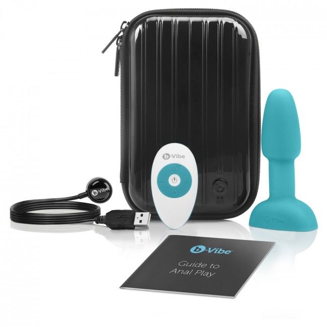 B-VIBE - RIMMING TÉLÉCOMMANDE PLUG ANAL PETITE TEAL