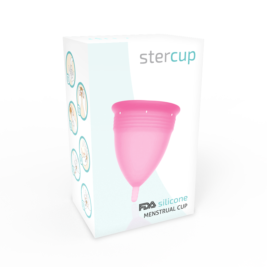 STERCUP - COUPE MENSTRUELLE EN SILICONE FDA ROSE - TAILLE S