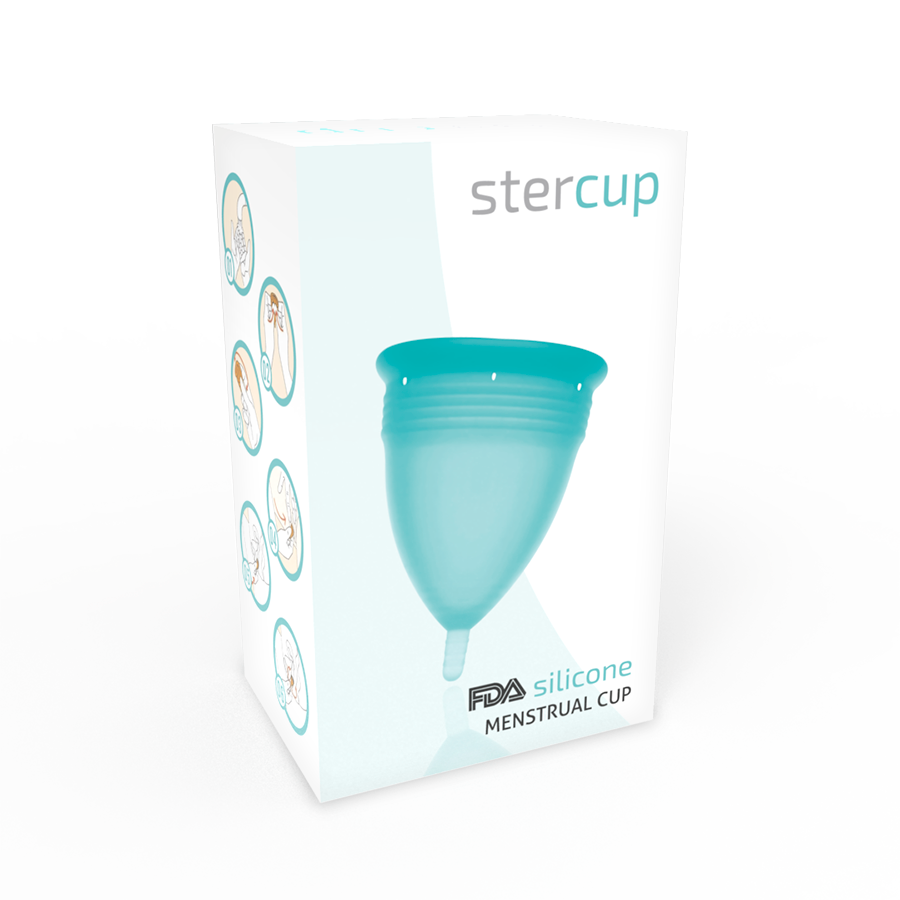 STERCUP - COUPE MENSTRUELLE EN SILICONE FDA AIGUE-MARINE - TAILLE S