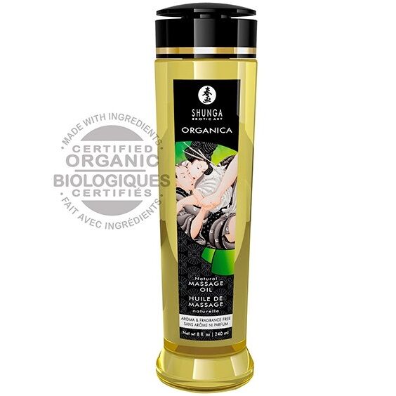 SHUNGA - HUILE DE MASSAGE NATURELLE BIO 240 ML