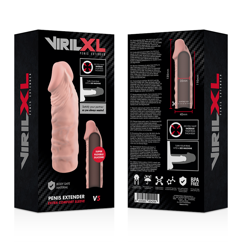 VIRILXL - EXTENSION NATURELLE DU PÉNIS EN SILICONE LIQUIDE V5