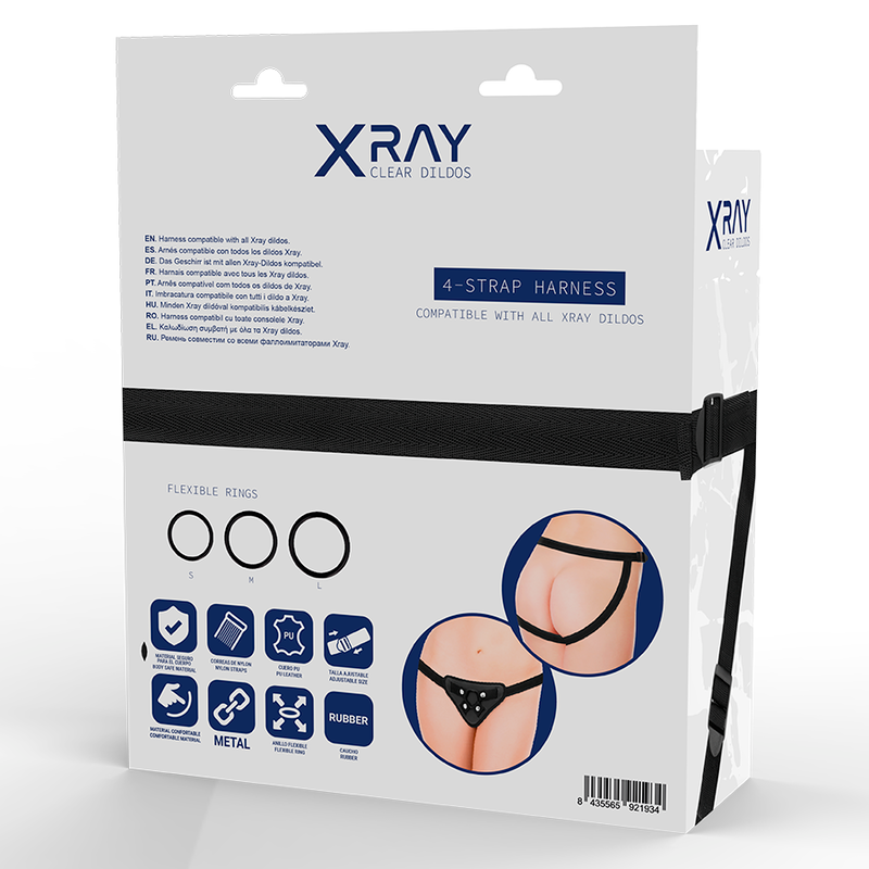 X RAY - HARNAIS RADIO AVEC ANNEAUX EN SILICONE