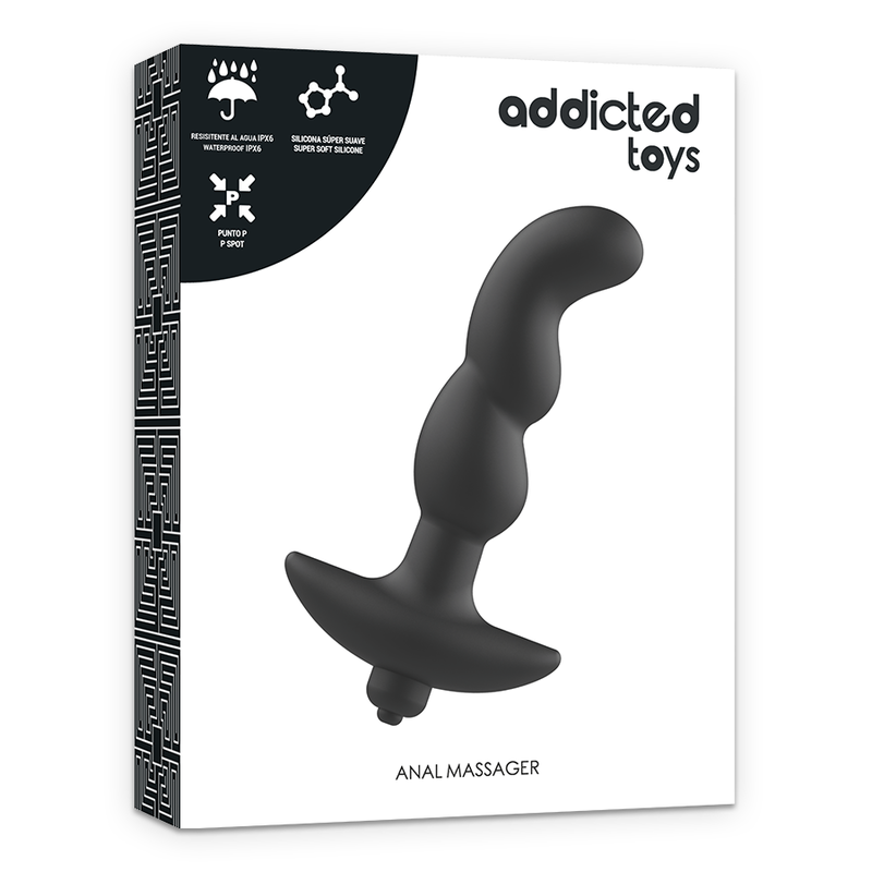 ADDICTED TOYS - MASSEUR ANAL AVEC VIBRATION NOIRE MODÈLE 2